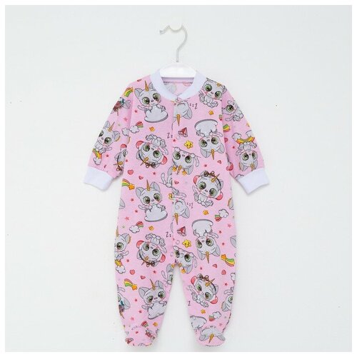 фото Комбинезон тошка, закрытая стопа, размер 68, розовый