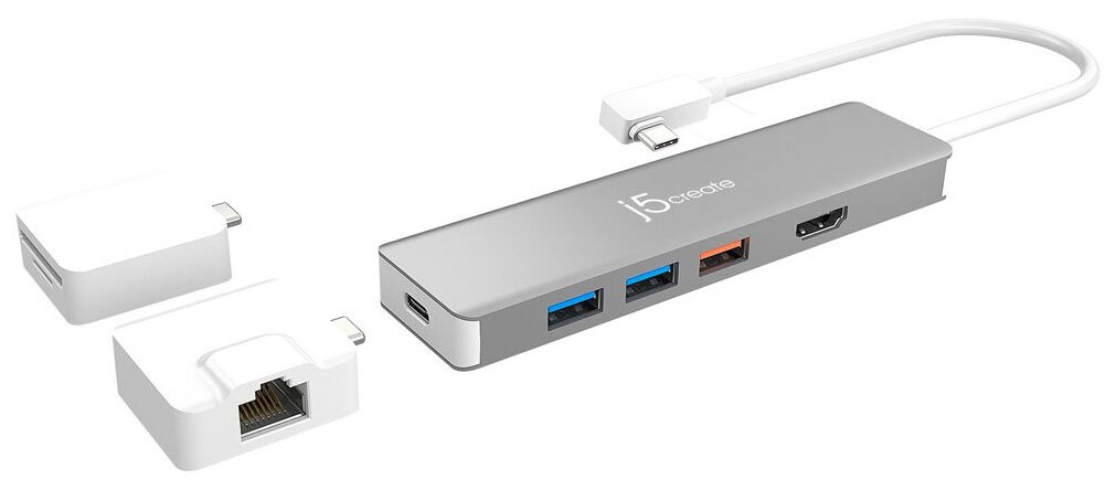 Мульти Хаб j5create USB-C Modular Multi-Adapter with 2 Kits (JCD375)