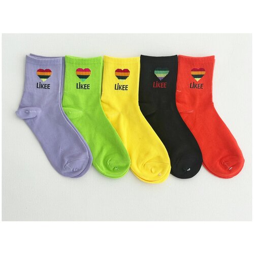 фото Набор цветных носков с принтом likee 5 пар amigobs