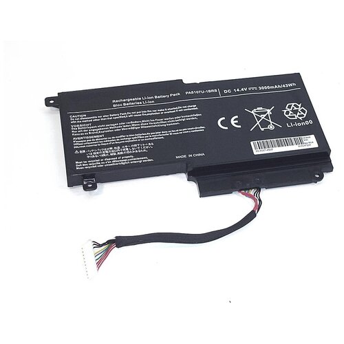 Аккумуляторная батарея для ноутбука Toshiba L55 5107 (PA5107U-1BRS) 14.4V 43Wh OEM черная аккумуляторная батарея для ноутбука toshiba l55 5107 pa5107u 1brs 14 4v 43wh oem черная