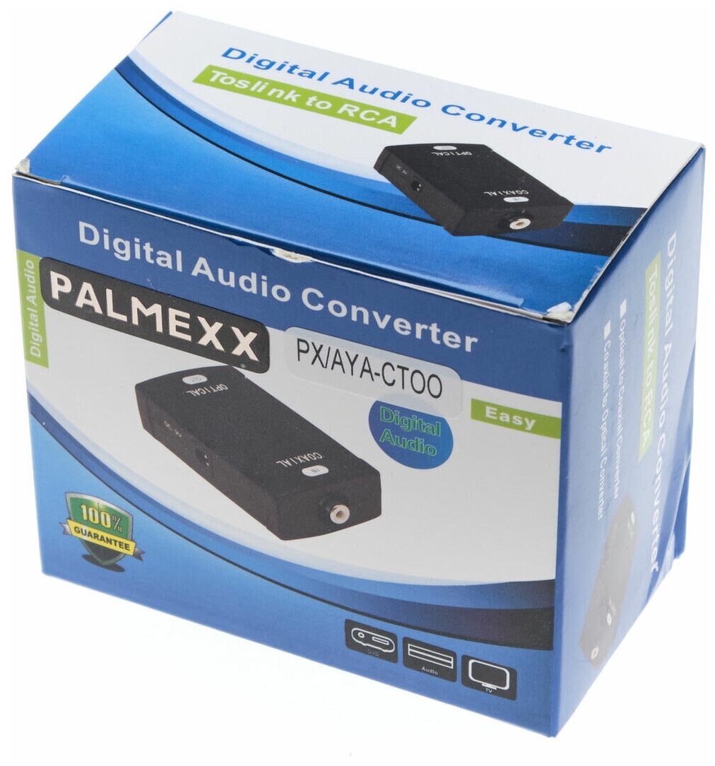 Конвертер аудио интерфейсов PALMEXX Coaxial to Optical (Toslink)