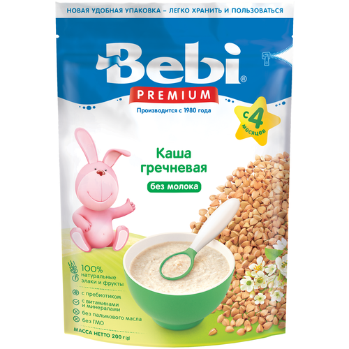 Каша безмолочная Bebi Premium Гречневая с 4 мес. 200 г