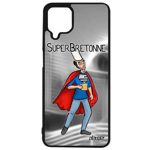 фото Новый чехол на смартфон // galaxy a12 // "супербретонка" комичный бретань, utaupia, серый