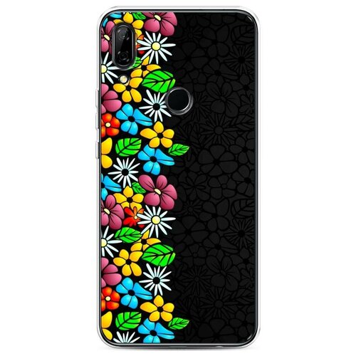 фото Силиконовый чехол "яркие цветочки" на huawei p smart z / хуавей п смарт z case place