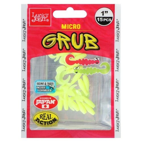 фото Твистер lj pro series micro grub съедобный 2,5 см s88, (набор 15 шт) 6967768 lucky john