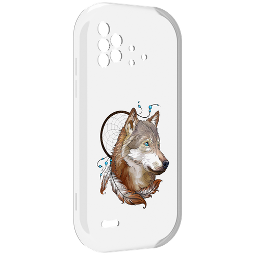 Чехол MyPads волк и ловец снов для UMIDIGI Bison X10 / X10 Pro задняя-панель-накладка-бампер