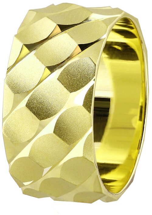 Кольцо обручальное Юверос, желтое золото, 585 проба, размер 21.5, желтый