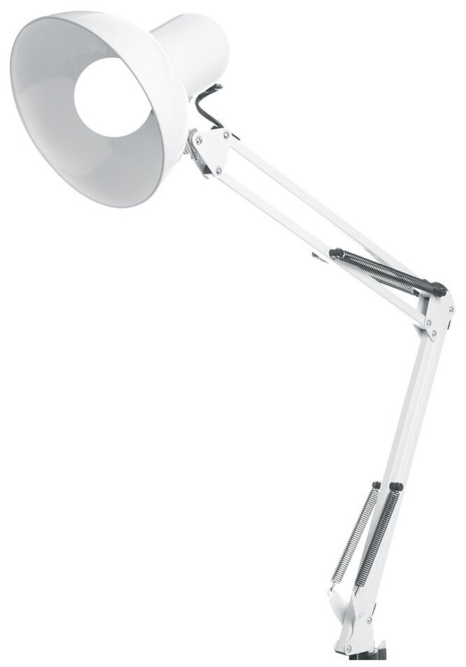 фото Светильник под лампу Feron DE1430 60W, 230V, патрон E27 на струбцине, белый 24232