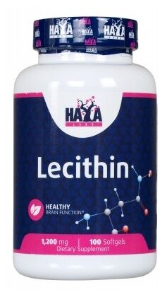 Капсулы HAYA LABS Lecithin 1200 мг, 100 шт.