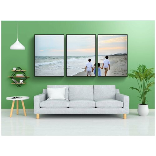 фото Набор модулных постеров для интерьера "дети, ходьба, холдинг руки" 60x90 см. в тубусе, без рамки lotsprints