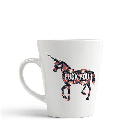 фото Кружка-латте coolpodarok fuck you. цветочный единорог