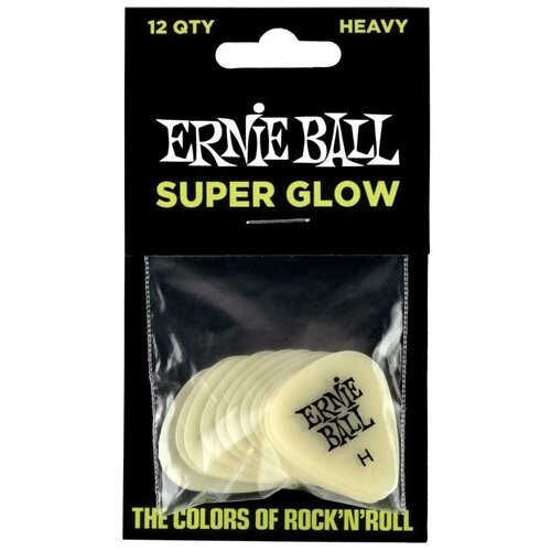 Ernie Ball 9226 - медиаторы,12 штук, светятся в темноте.