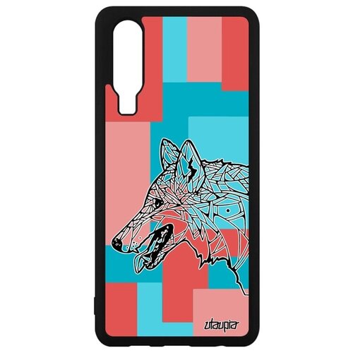 фото Необычный чехол на смартфон // huawei p30 // "волк" стиль хаски, utaupia, цветной