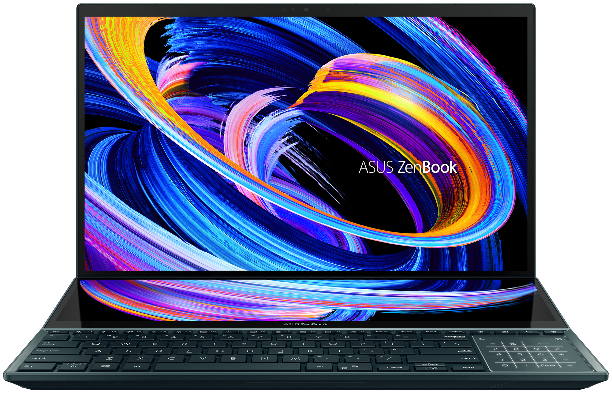 15.6" Ноутбук ASUS Zenbook Pro Duo 15 OLED UX582HM-H2033W 3840x2160, Intel Core i7 11800H 2.3 ГГц, RAM 16 ГБ, SSD 1 ТБ, NVIDIA GeForce RTX 3060, Windows 11 Home, 90NB0V11-M001U0, синий