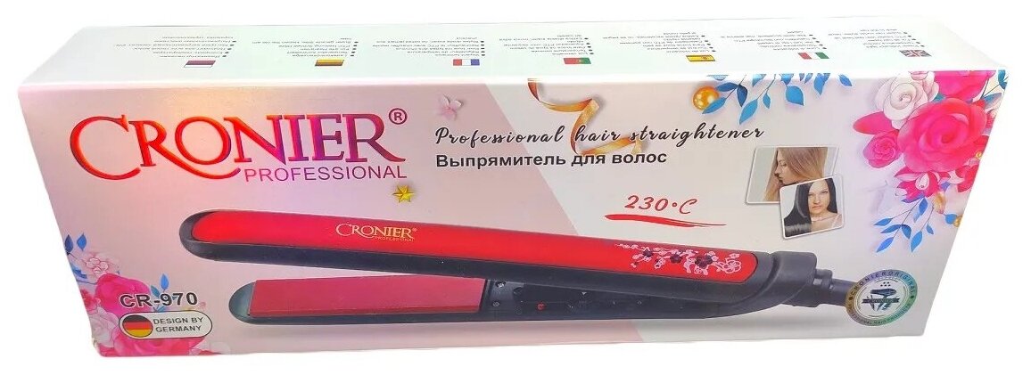 Выпрямитель для волос CRONIER CR-970 ,красный - фотография № 5