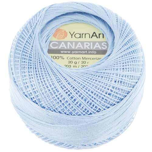 Пряжа YarnArt Canarias, 100 % хлопок, 20 г, 203 м, 10 шт., 4917 светло-голубой 203 м