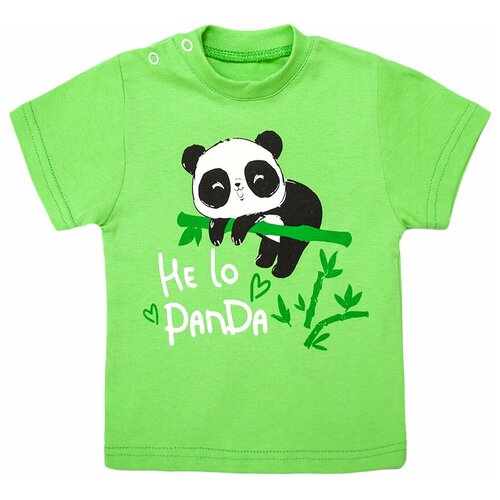 фото Кф-911/футболка ясельная зеленая панда 52 рост 80 см рид - родители и дети