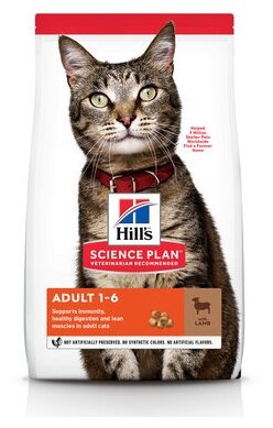 Hills Science Plan Сухой корм для взрослых кошек с ягненком (Adult Lamb) 604065 | Adult Lamb, 0,3 кг