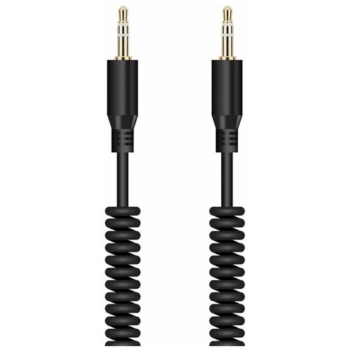 Krutoff / Аудио кабель AUX Krutoff Spiral, 1.8 m (черный) krutoff аудио кабель aux krutoff spiral 1 8 m черный