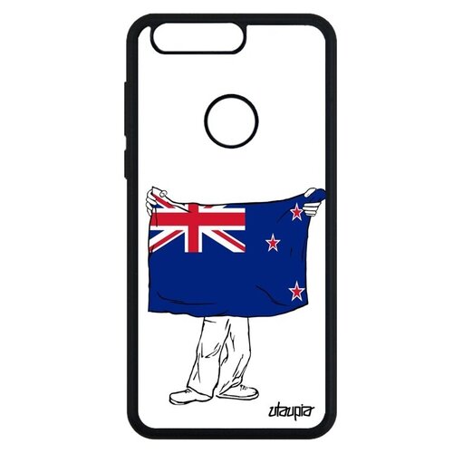 фото Ударопрочный чехол на мобильный // honor 8 // "флаг новой зеландии с руками" патриот стиль, utaupia, белый