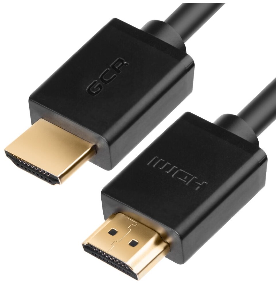 HDMI 2м видео кабель черный GCR GOLD для Apple TV SmartTV Xiaomi TV Box ПК PlayStation Xbox PS3 PS4 Pro проектор компьютер Ultra HD 4K 3D Ethernet