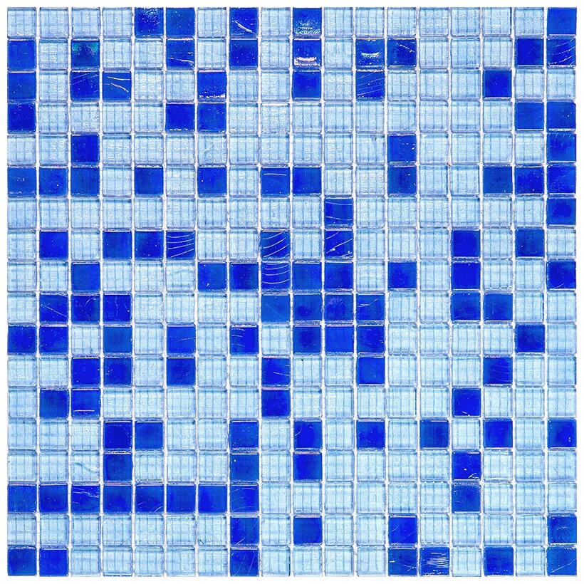 Мозаика Alma 03-Canicula-m из глянцевого цветного стекла размер 29.5х29.5 см чип 15x15 мм толщ. 4 мм площадь 0.087 м2 на сетке