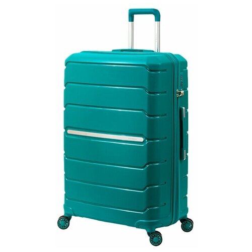 фото Чемодан облегченный из полипропилена supra luggage sts-1004-l, marine green с антивандальным кодовым замком tsa, 90 литров, 4 колеса с поворотом на 360 градусов