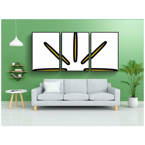 фото Набор модулных постеров для интерьера "лучи, балки, свет" 60x90 см. в тубусе, без рамки lotsprints