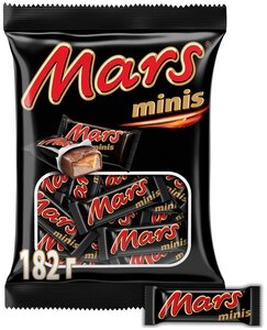 Конфеты Mars Minis с карамелью и нугой, пакет, 182 г, флоу-пак