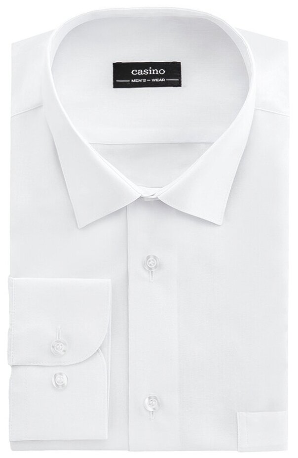 Рубашка мужская длинный рукав CASINO Белый c100/157/ice