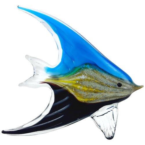 Морская рыбка. Стеклянная фигурка в стиле Мурано. 22х20х5см B