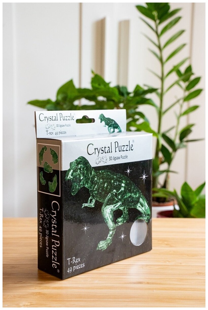 Головоломка 3D Crystal Puzzle Динозавр зеленый цвет: зеленый - фото №19