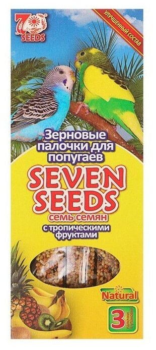 Палочки Seven Seeds для попугаев тропические фрукты 3 шт 90 г