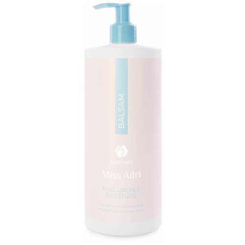 Adricoco, Miss Adri Hyaluronic moisture - увлажняющий бальзам для волос, 1000 мл