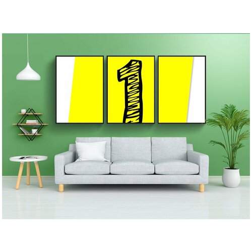 фото Набор модулных постеров для интерьера "один, номер, рейтинг" 60x90 см. в тубусе, без рамки lotsprints