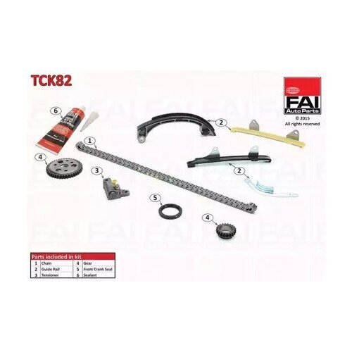 Комплект цепи ГРМ TOYOTA YARIS VITZ P9 1 3 VVT i 01 06 2SZ FE FAI AUTOPARTS TCK82