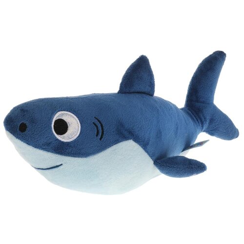 Мягкая игрушка Мульти-Пульти Акуленок озвученный, 30 см, синий мягкая игрушка котенок акуленок 40 см серый