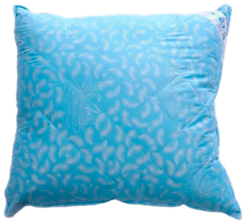 Подушка для сна NeSaDen "Престиж-лебяжий пух" 70x70см, сатин, голубой