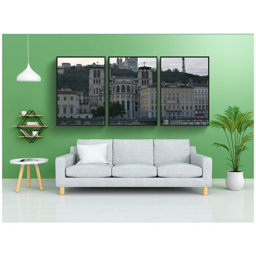 фото Набор модулных постеров для интерьера "лион, фасады, кафедральный собор" 60x90 см. в тубусе, без рамки lotsprints