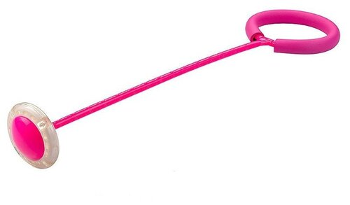 Нейроскакалка на одну ногу со светящимся LED-роликом (розовый).