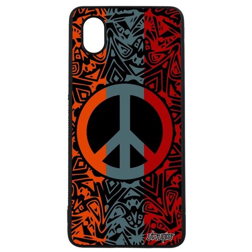 фото Противоударный чехол на телефон // samsung galaxy a01 // "peace and love" рисунок мандала, utaupia, цветной