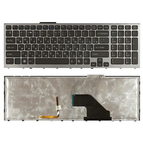 Клавиатура keyboard 148781111 для ноутбука Sony Vaio VPC-F11 VPC-F12 VPC-F13 Series черная с подсветкой с черной рамкой 1055₽