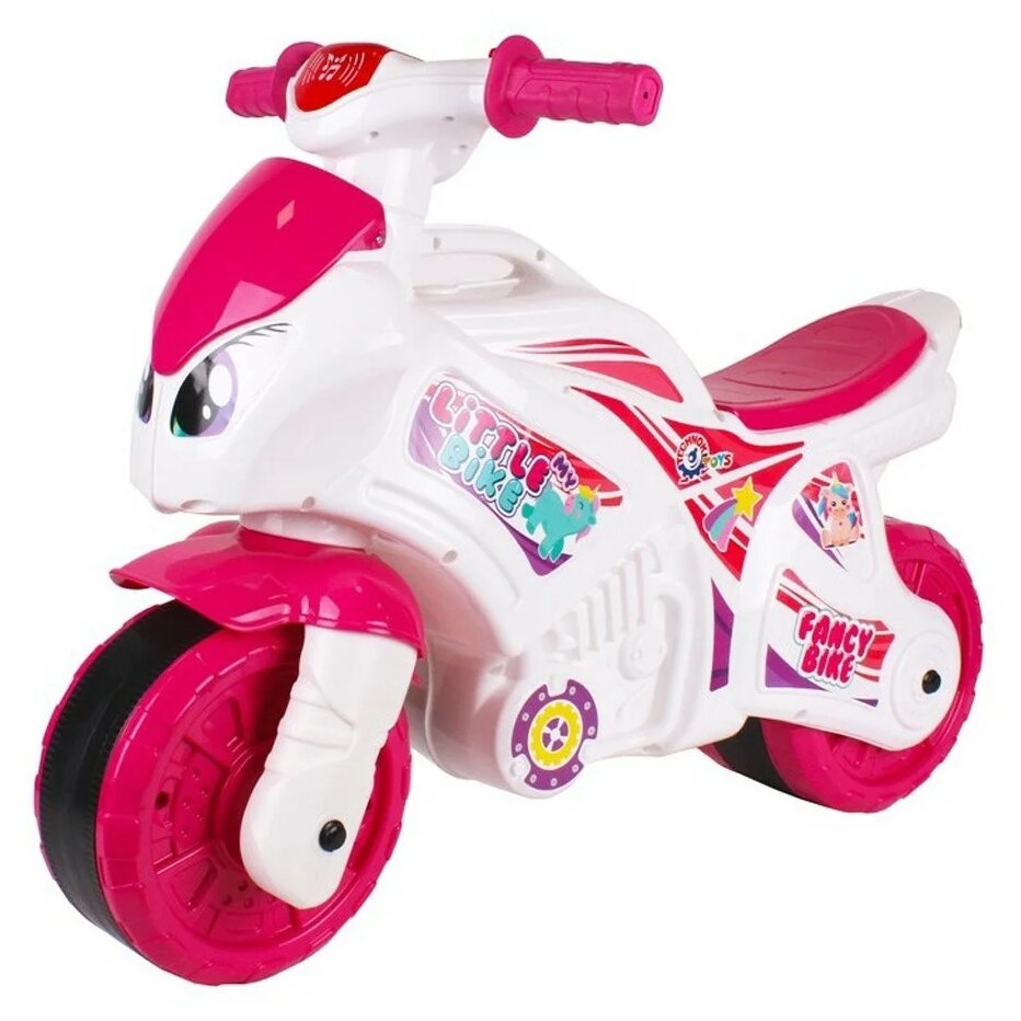 Каталка-толокар ТехноК Мотоцикл (6368) белый/розовый