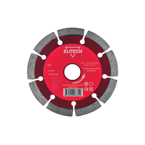 фото Диск алмазный сегментированный elitech 400x25.4, кирпич, бетон
