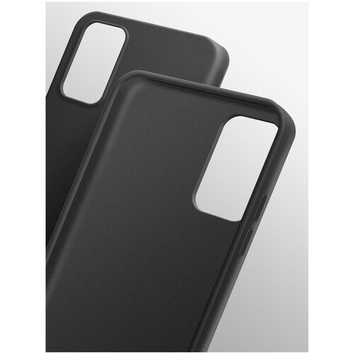 Чехол на Xiaomi Redmi 9t (Ксиоми Редми 9т) черный матовый силиконовый с защитой (бортиком) вокруг камер, Brozo
