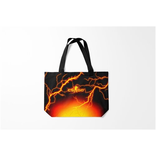 фото Сумка-шоппер / 46х35 см / геймерам / counter strike cs go fire storm кс го огненный шторм burnettie