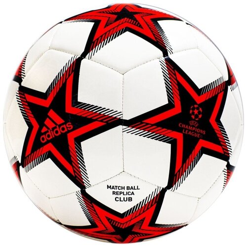 фото Мяч футбольный adidas ucl club ps арт. gt7789, р.4, тпу, 12 пан., машинная сшивка , бело-красно-черный