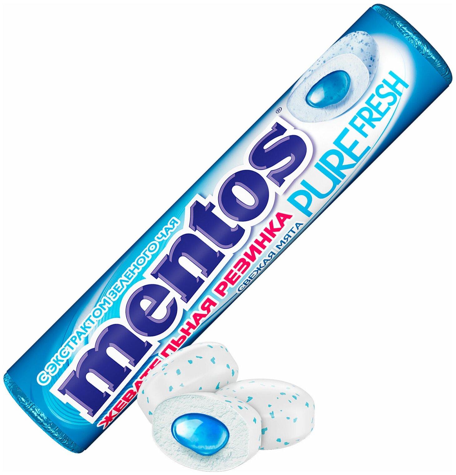 Жевательная резинка Mentos жидкий центр Мята ролл, 16г. - фотография № 10