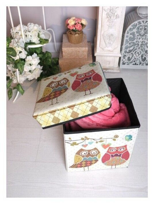 фото Пуф c местом для хранения / Пуф для хранения складной / Пуфик с ящиком для хранения вещей