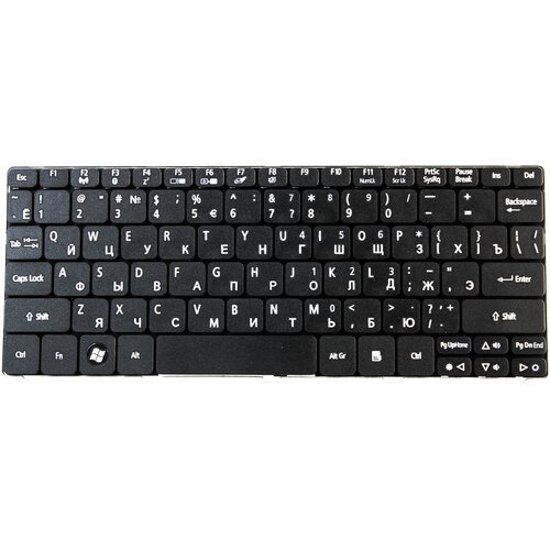 Клавиатура для Acer One 532 522 D255 D260 Черная p/n: ZH9, 90.4GS07. C0R, 9Z. N3K82. A0R, 9Z. N3K82. Q0R клавиатура для ноутбука acer aspire one 532 522 d255 d260 p n ze6 zh9 90 4gs07 c0r